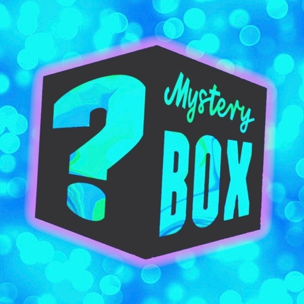 Mystery Box with Blue and Black Design